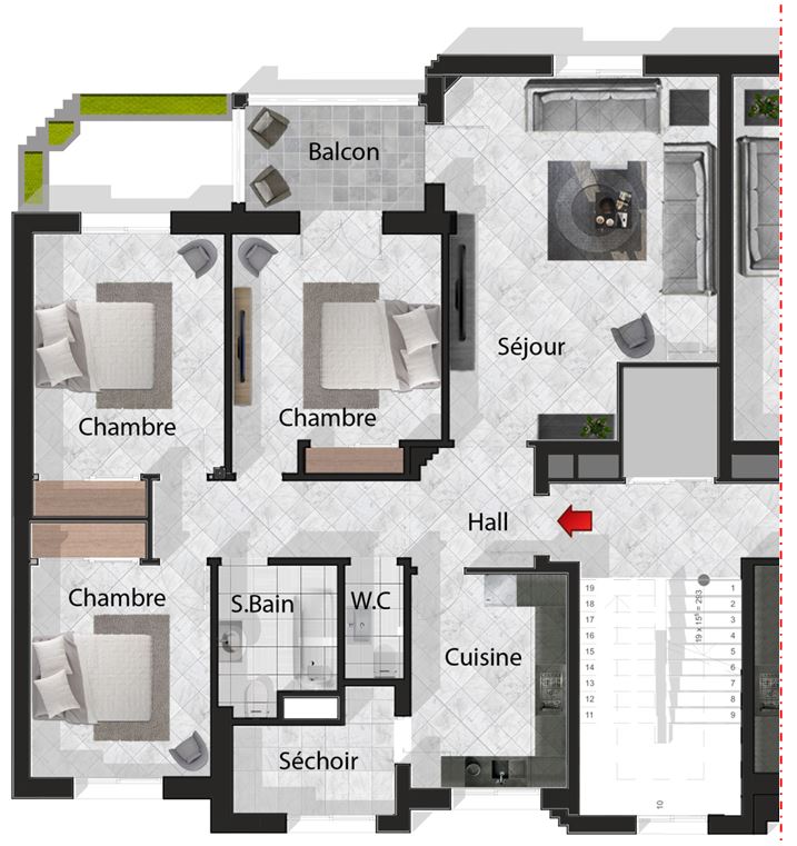 Plan appartement Nouzha 27