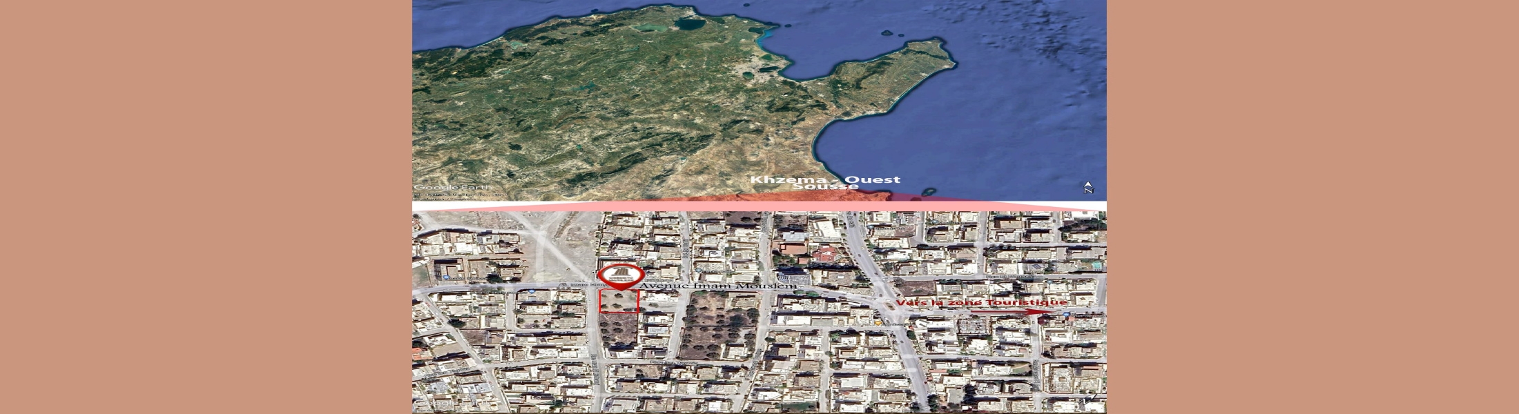 terrain sis à A l’angle de l’Avenue Imam Mouslem et rue Iman Bidhaoui  Khezama-Ouest -AO01/2024