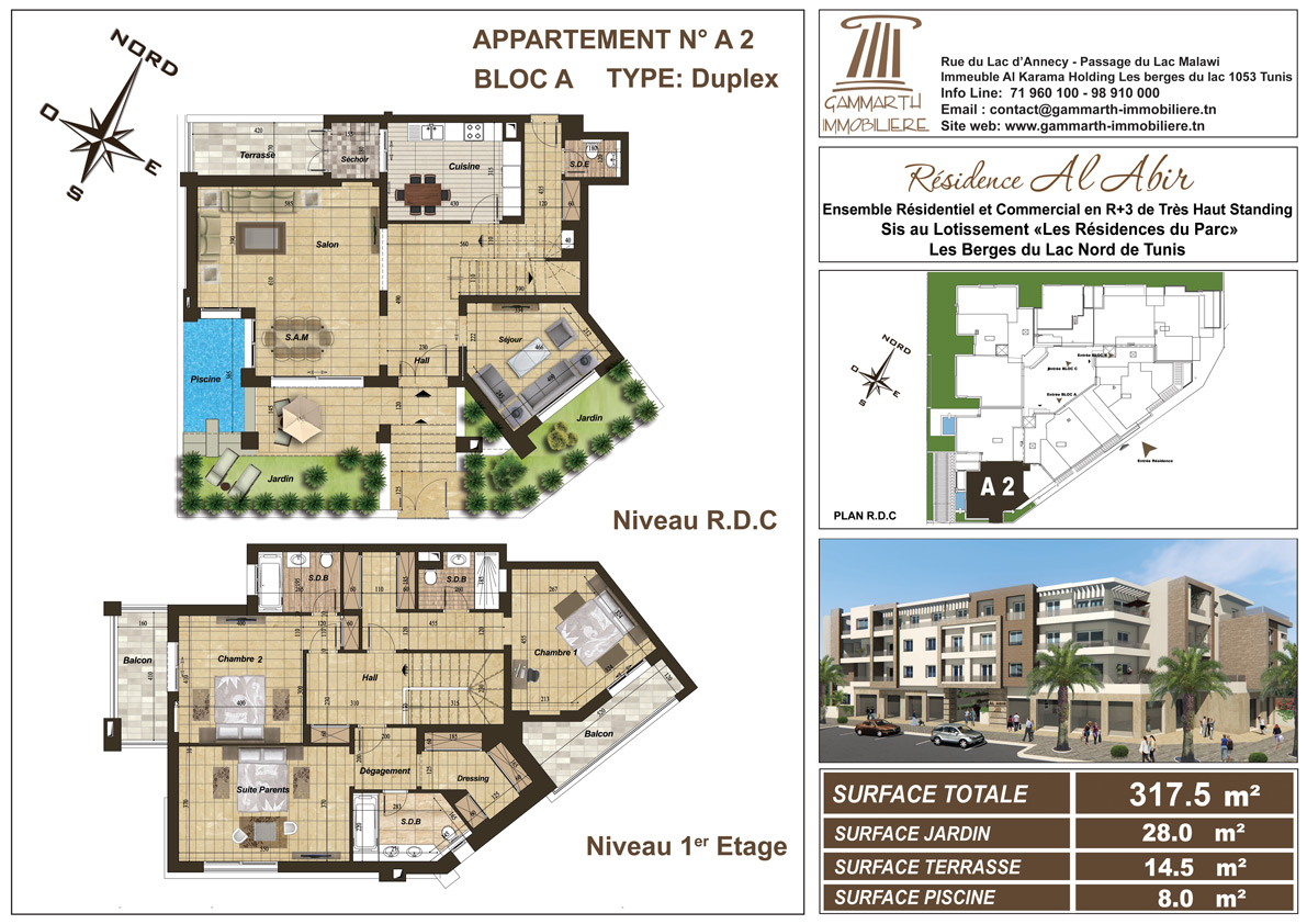 Plan du duplex A2 Al Abir
