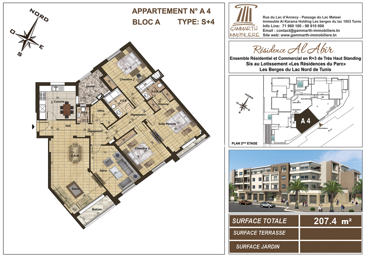 Plan de l'appartement A4 Al Abir