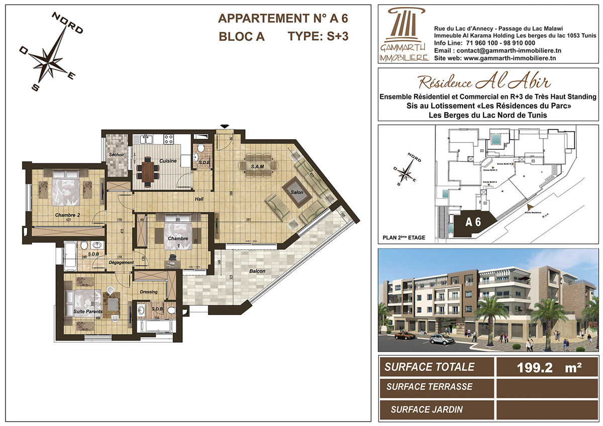 Plan de l'appartement A6 Al Abir