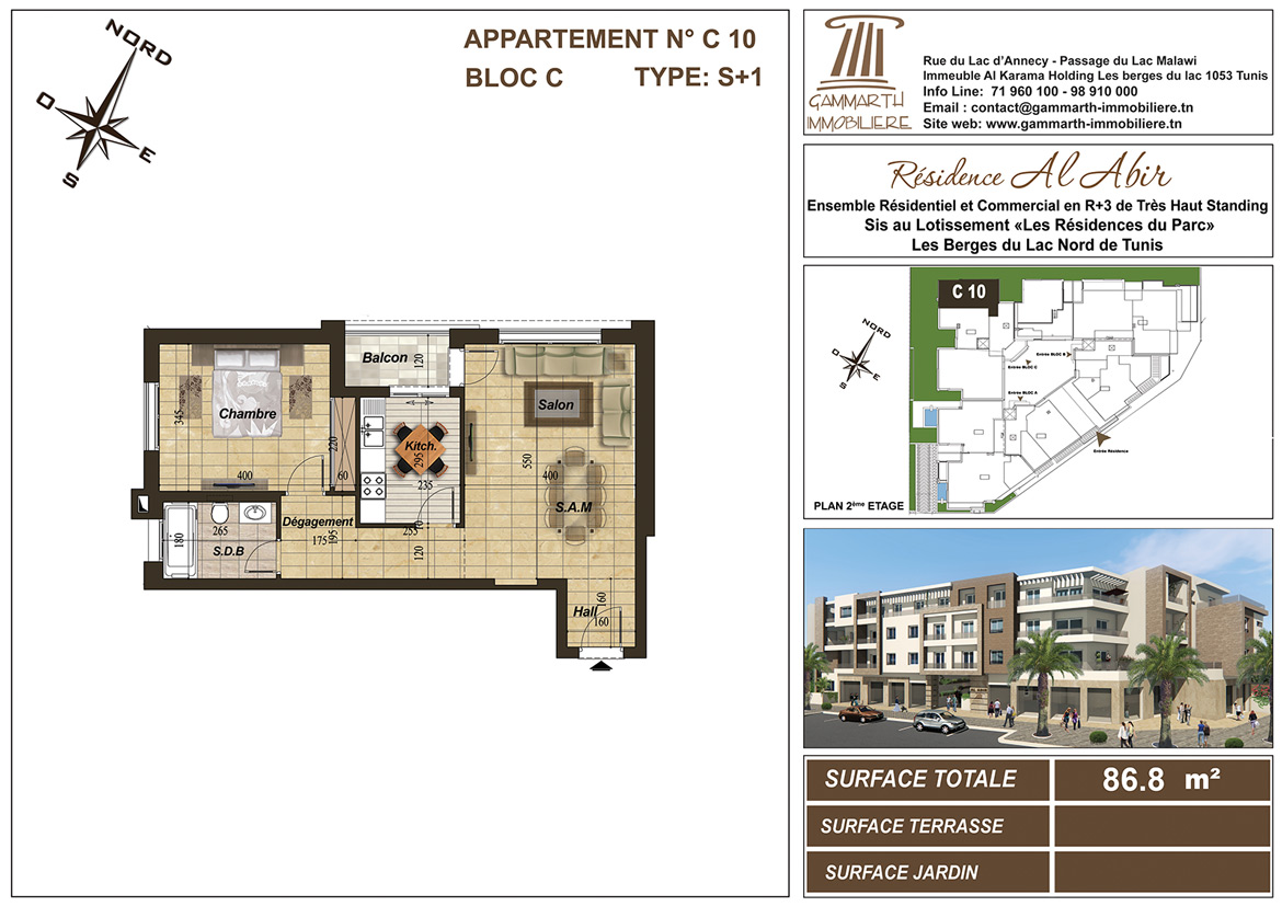 Plan de l'appartement C10 Al Abir