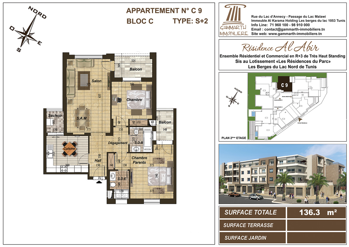 Plan de l'appartement C9 Al Abir